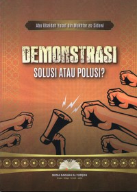 DEMONSTRASI SOLUSI ATAU POLUSI?