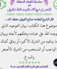 Image of سلسلة الفوائد المنتقاة من الملخص في شرح كتاب التوحيد pdf