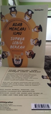 Image of ADAB MENCARI ILMU SUPAYA LEBIH BERKAH