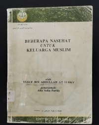Image of BEBERAPA NASEHAT UNTUK KELUARGA MUSLIM