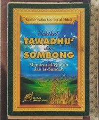 Image of Hakikat TAWADHU' dan SOMBONG Menurut al-Qur'an dan as-Sunnah