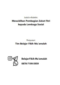 Mewakilkan Pembagian Zakat Fitri kepada Lembaga Sosial pdf